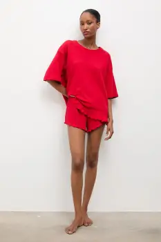 Answear Lab pijamale de bumbac culoarea roz, bumbac imagine