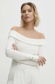 Answear Lab pulover culoarea alb imagine