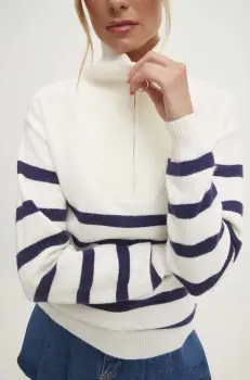 Answear Lab pulover de casmir culoarea alb imagine