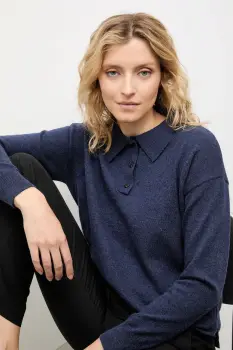 Answear.LAB pulover de casmir culoarea albastru marin imagine