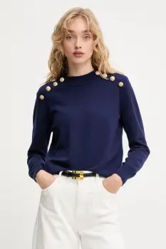 Answear.LAB pulover de casmir culoarea albastru marin, cu turtleneck imagine