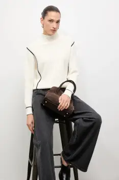 Answear.LAB pulover de casmir culoarea bej, cu turtleneck imagine