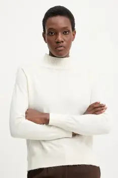 Answear.LAB pulover de casmir culoarea bej, light, cu guler imagine