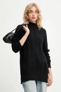 Answear.LAB pulover de casmir culoarea negru, cu turtleneck imagine