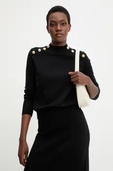 Answear.LAB pulover de casmir culoarea negru, cu turtleneck imagine