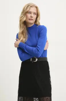 Answear Lab pulover de casmir light, cu turtleneck imagine