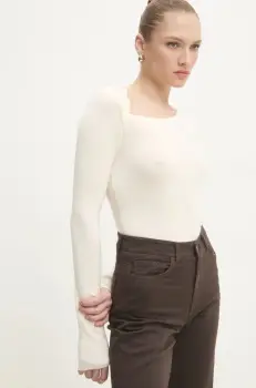 Answear Lab pulover de lana culoarea bej, light imagine