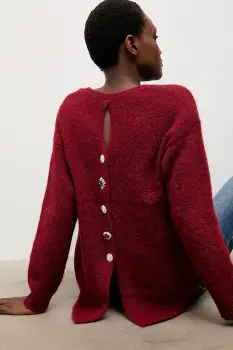 Answear.LAB pulover de lana culoarea bordo imagine