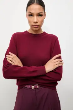 Answear.LAB pulover de lana culoarea bordo, light imagine