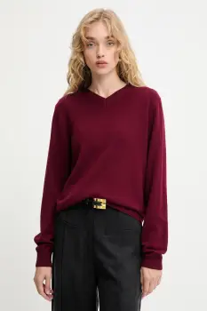 Answear.LAB pulover de lana culoarea bordo, light imagine