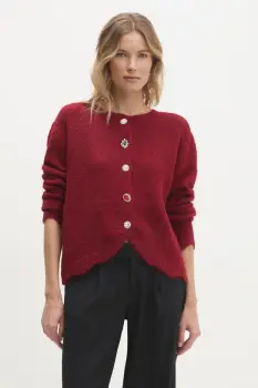 Answear.LAB pulover de lana culoarea bordo, light imagine