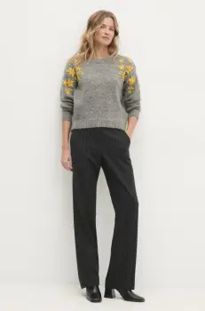 Answear Lab pulover de lana culoarea gri imagine