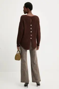 Answear.LAB pulover de lana culoarea maro imagine