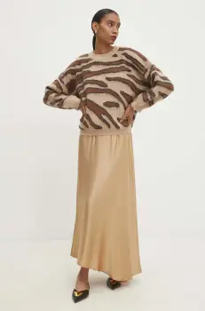 Answear Lab pulover de lana culoarea maro imagine