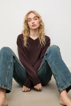 Answear.LAB pulover de lana culoarea maro, light imagine