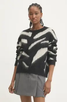 Answear Lab pulover de lana culoarea negru imagine