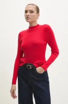 Answear Lab pulover de lana culoarea rosu, light imagine