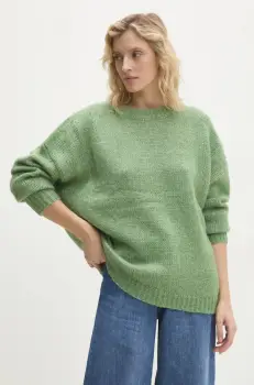 Answear Lab pulover de lana culoarea verde imagine