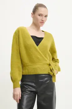 Answear Lab pulover de lana culoarea verde imagine