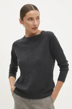 Answear Lab pulover de lana femei, culoarea negru, light imagine