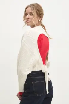 Answear Lab pulover femei, culoarea alb imagine