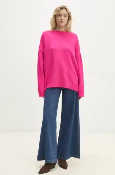 Answear Lab pulover femei, culoarea albastru marin imagine