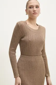 Answear Lab pulover femei, culoarea auriu, light imagine