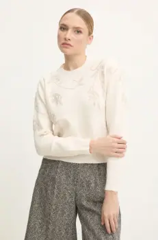 Answear Lab pulover femei, culoarea bej imagine