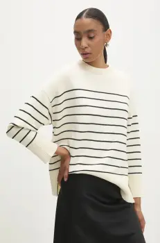 Answear Lab pulover femei, culoarea bej imagine