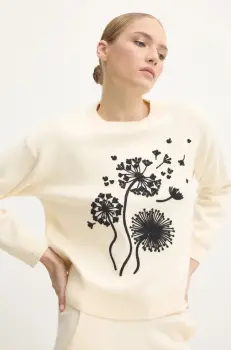 Answear Lab pulover femei, culoarea bej imagine