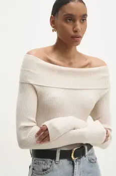 Answear Lab pulover femei, culoarea bej, light imagine