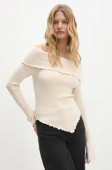 Answear Lab pulover femei, culoarea bej, light imagine