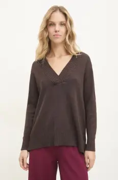 Answear Lab pulover femei, culoarea maro imagine