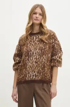Answear Lab pulover femei, culoarea maro imagine