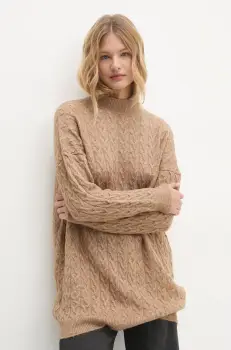 Answear Lab pulover femei, culoarea maro imagine