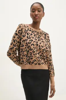 Answear Lab pulover femei, culoarea maro, light imagine