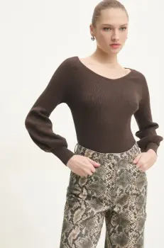 Answear Lab pulover femei, culoarea maro, light imagine