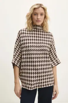 Answear Lab pulover femei, culoarea maro, light, cu turtleneck imagine