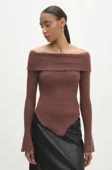 Answear Lab pulover femei, culoarea maro, light imagine