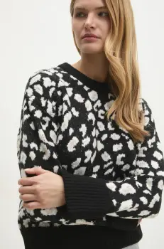 Answear Lab pulover femei, culoarea negru, calduros imagine