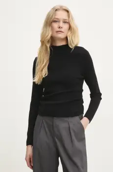 Answear Lab pulover femei, culoarea negru, light, cu turtleneck imagine