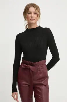 Answear Lab pulover femei, culoarea negru, light, cu turtleneck imagine