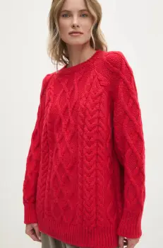 Answear Lab pulover femei, culoarea rosu, calduros imagine