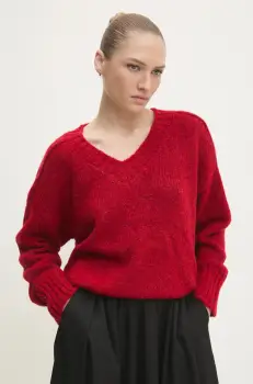Answear Lab pulover femei, culoarea rosu imagine