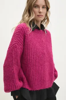 Answear Lab pulover femei, culoarea roz imagine