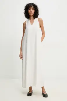 Answear Lab rochie culoarea alb, maxi, drept imagine