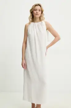 Answear Lab rochie culoarea alb, maxi, drept imagine