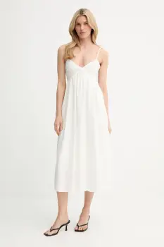 Answear Lab rochie culoarea alb, maxi, evazata imagine