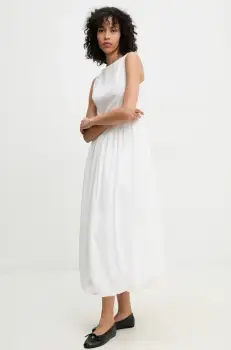 Answear Lab rochie culoarea alb, maxi, evazati imagine