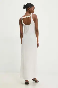 Answear Lab rochie culoarea alb, maxi, evazati imagine